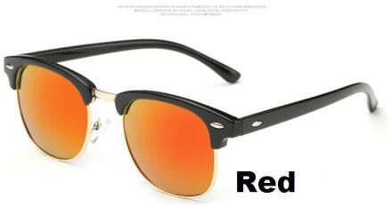 F3 Classic Half Metal Gepolariseerde Zonnebril Mannen Vrouwen Spiegel Zonnebril Mode Vrouwelijke Gafas EEN UV400 rood