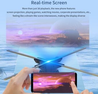 F52 3D Hologram Projector Advertising Display Fan Wall-mounted Player 3D Naked Eye