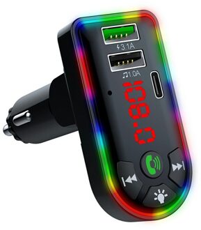 F7 Intelligente Auto Draadloze Speaker Bluetooth 5.0 MP3 Chip Speler Sfeer Lamp U Disk Card Versterken Shockproof Speler