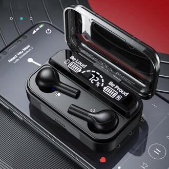 F9-278 Tws Oordopjes Bluetooth 5.0 Oortelefoon 9D Stereo Draadloze Sport Waterdicht Headset 2200Mah Opladen Doos zwart