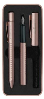 Faber-Castell balpen en vulpen grip rosé-koper in giftbox.