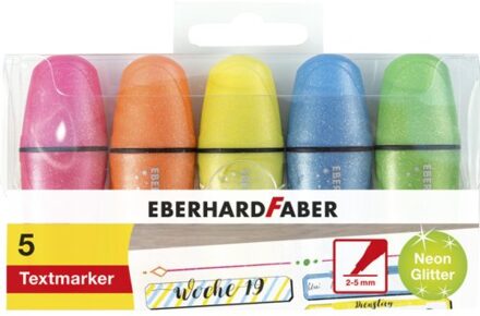 Faber-Castell Eberhard faber markeerstift mini glitter neon etui 5 stuks