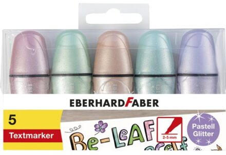 Faber-Castell Eberhard faber markeerstift mini glitter pastel etui 5 stuks