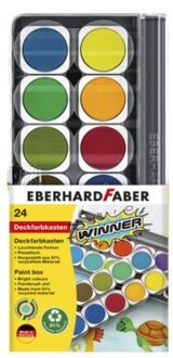 Faber-Castell Eberhard faber waterverf in bewaarbox, 24 kleuren en mengpalet