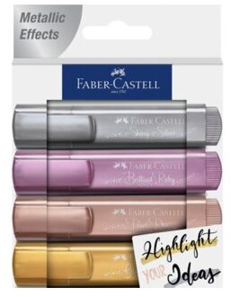 Faber-Castell Faber castel markeerstiften metallic à 4 stuks