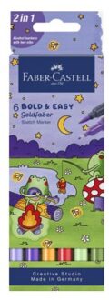 Faber-Castell Faber castell goldfaber bold easy sketchmarkers - world of frogs, 6 stuks
