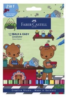 Faber-Castell Faber castell goldfaber bold easy sketchmarkers - world of teddybears, 12 stuks