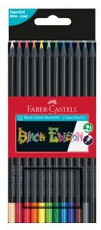 Faber-Castell Faber castell kleurpotloden black edition in kartonnen etui á 12 stuks