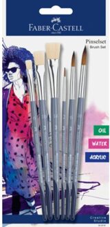 Faber-Castell Faber castell penselenset, 6 stuks