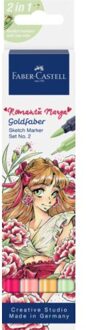 Faber-Castell Faber castell sketchmarker goldfaber set nr.2 - romantic manga collection, 4 stuks