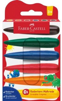 Faber-Castell Faber castell waskrijt vingervorm in doosje, 6 stuks