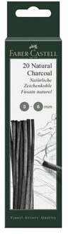 Faber-Castell Houtskool hobby setje 3/6 mm - Tekenhoutskool Zwart