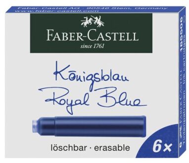 Faber-Castell Inktpatronen Faber-Castell blauw doosje a 6 stuks