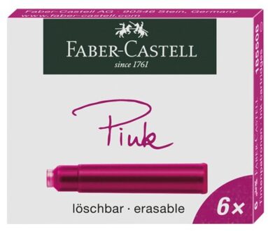 Faber-Castell Inktpatronen FC roze - doosje a 6st. niet uitwisbaar