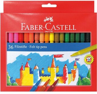 Faber-Castell Kwaliteit viltstiften gekleurd 36 stuks Multi