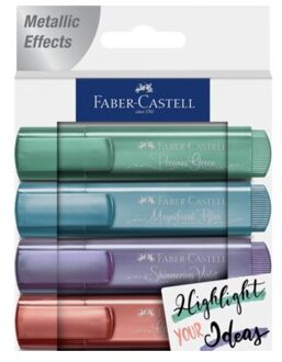Faber-Castell markeerstiften metallic 15,5 cm groen 4 stuks