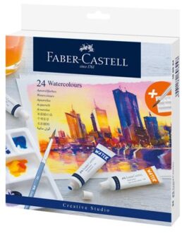 Faber-Castell waterverf 216 ml aluminium wit/blauw 26-delig