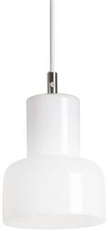 Fabian hanglamp E27 2.700K wit opaalglas wit, chroom