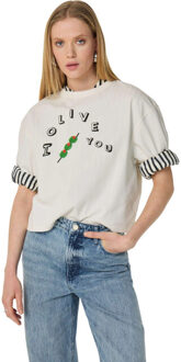 Fabienne Chapot Benja t-shirt - maat M Ecru