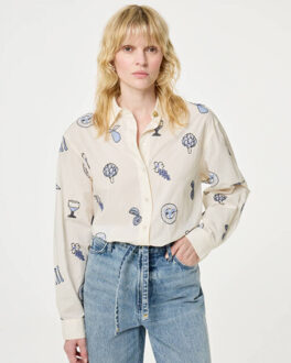 Fabienne Chapot Blouse lange mouw cltbls24 lilot Wit - 42