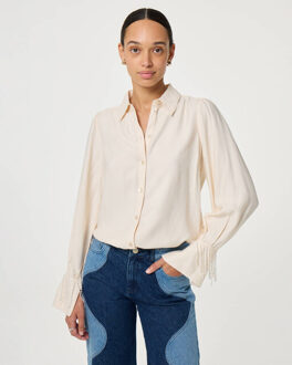 Fabienne Chapot Blouse lange mouw cltbls42 pearl Wit - 38