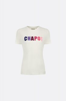 Fabienne Chapot Clt-300-tsh-ss24 terry t-shirt cream white Wit - M