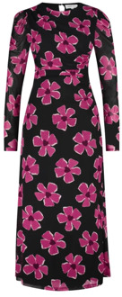 Fabienne Chapot Midi jurk met geplooide mouwen Fabienne Chapot , Multicolor , Dames - 2Xl,Xl,L,M,S,Xs