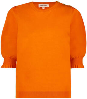 Fabienne Chapot Pullover korte mouw clt-175-pul-ss24 Oranje - S