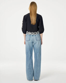 Fabienne Chapot Top korte mouw clttop05 liou Zwart - 36