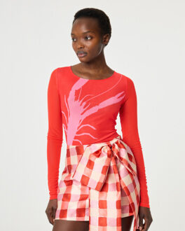 Fabienne Chapot Top lange mouw clttop21 siona Roze - XL