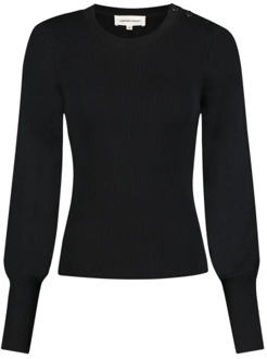 Fabienne Chapot Zwarte pullover met ballonmouwen Fabienne Chapot , Black , Dames - 2Xl,Xl,L,M,S,Xs