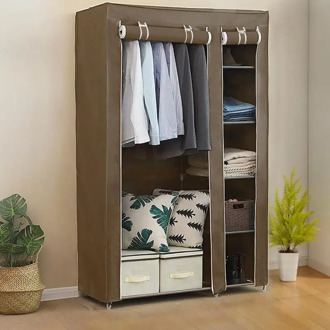 Fabric Closet Wardrobe Cabinet Storage organizer Non-woven Portable Folding Dust-proof Waterproof clothes Multi-purpose Cabinet