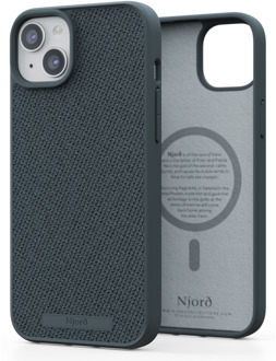 Fabric Hoesje geschikt voor iPhone 15 Plus - Premium Stof - 100% gerecycled materiaal - Dark Grey