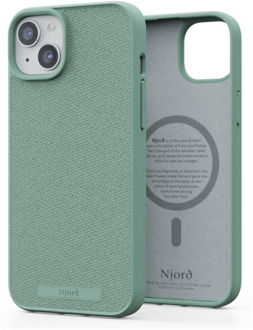 Fabric Hoesje geschikt voor iPhone 15 Plus - Premium Stof - 100% gerecycled materiaal - Turquoise