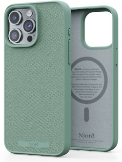 Fabric Hoesje geschikt voor iPhone 15 Pro Max - Premium Stof - 100% gerecycled materiaal - Turquoise