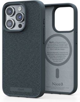 Fabric Hoesje geschikt voor iPhone 15 Pro - Premium Stof - 100% gerecycled materiaal - Dark Grey