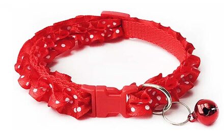 Fabriek Direct Kant Hond Puppy Cat Halsbanden Dot Patroon Verstelbare Pet Hals Ketting Met Bell Huisdier Kraag voor Kleine honden Kat 2