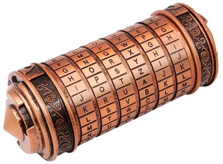 Fabriek Hoge Qualtiy Da Vinci Code Mini Cryptex Lock -Wit & Zwart rood bronzen