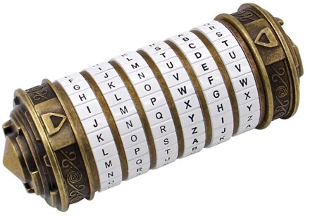 Fabriek Hoge Qualtiy Da Vinci Code Mini Cryptex Lock -Wit & Zwart wit bronzen