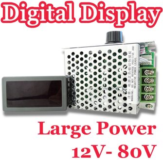 Fabriek Prijs! High Power 12 V-80 V DC 30A LED Digitale Display PWM HHO RC Motor Speed Controller
