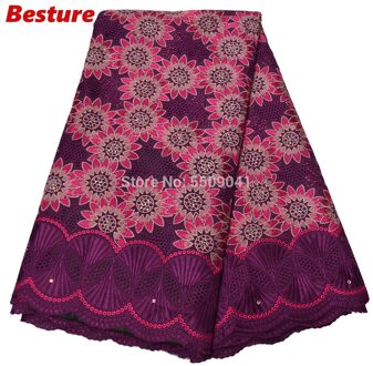 Fabriek Prijs Kant Stof Jurk Bloem Lijn Franse Netto Afrika Netto PS756 rood