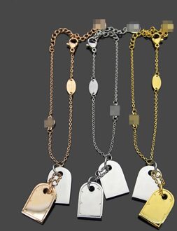 Fabriek Prijs Sieraden V Dubbele Tag Gesneden Vier Blad Bloem Tussenliggende Kleur Armband Vrouwen Armband Goud-kleur / met doos