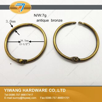 Fabrikant direct goede antieke bronzen kalender ring collectie kaarten ring 10 stks/pakket sleutelhanger 39mm