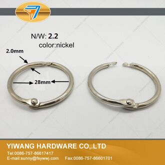 Fabrikant direct postkaart binding ring vernikkelen opknoping ring 10 stks/pakket 28mm