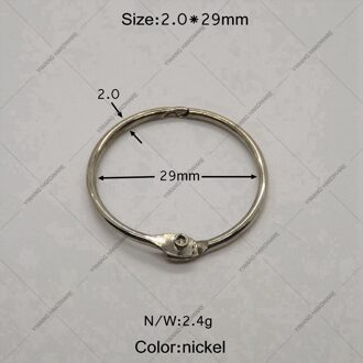 Fabrikant direct producten vernikkelen collection ring kalender cirkel 10 stks/pakket O ring 29mm