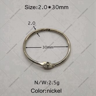 Fabrikant direct producten vernikkelen collection ring kalender cirkel 10 stks/pakket O ring 30mm