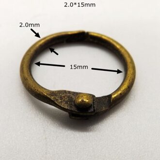 Fabrikant direct sales goed postcard collection ring duurzaam sleutelhanger 10 stks/pakket antiek brons kalender ring 15mm