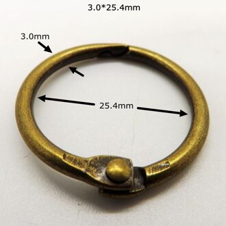 Fabrikant direct sales goed postcard collection ring duurzaam sleutelhanger 10 stks/pakket antiek brons kalender ring 25mm