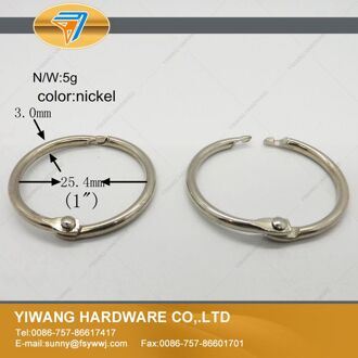 Fabrikant direct vernikkelen kaart collectie ring open ring 10 stks ring voor goederen collectie 25mm