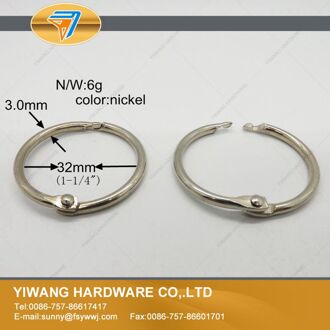 Fabrikant direct vernikkelen kaart collectie ring open ring 10 stks ring voor goederen collectie 32mm